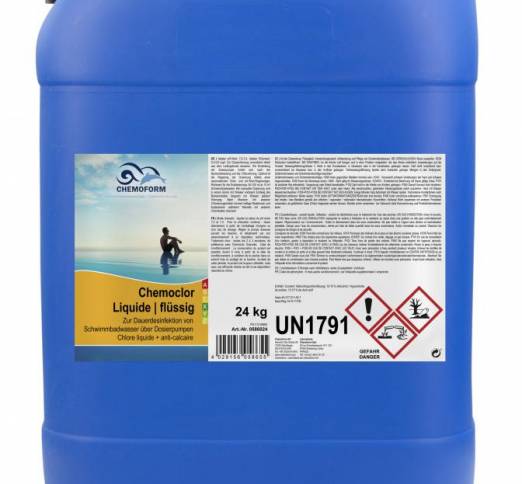 Clor lichid (hipoclorit de sodiu) ambalaj bidon 24kg